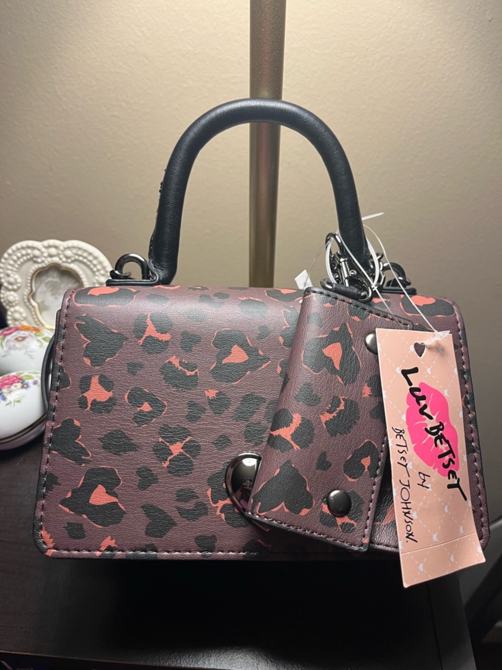 Luv Betsey by Betsey Johnson LBEVIE Crossbody bag in Leopard print NWT